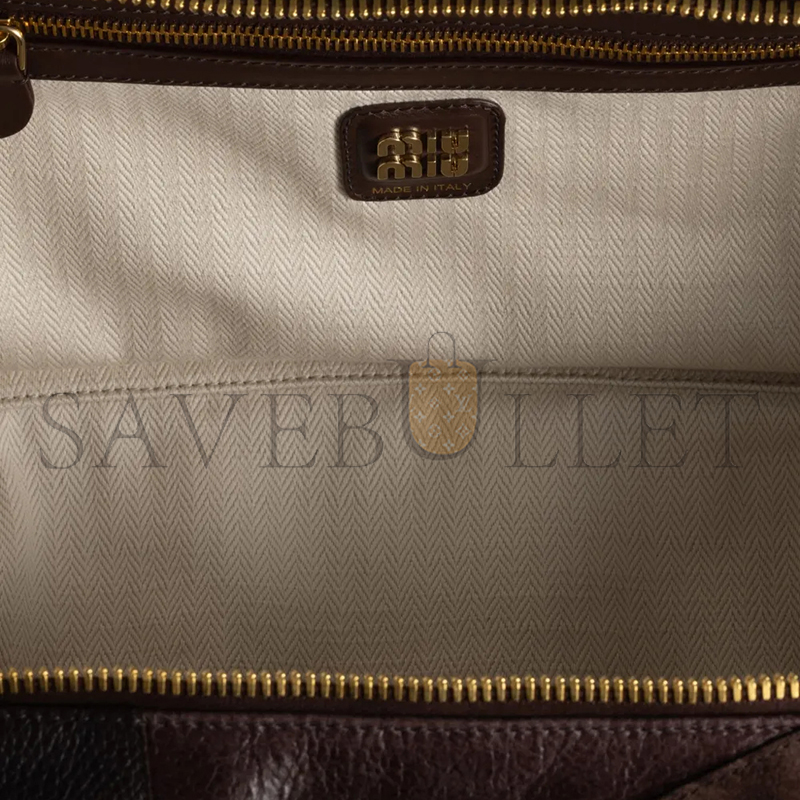 MIU MIU LEATHER PATCHWORK BEAU BAG 5BB117 (34*23*10cm)